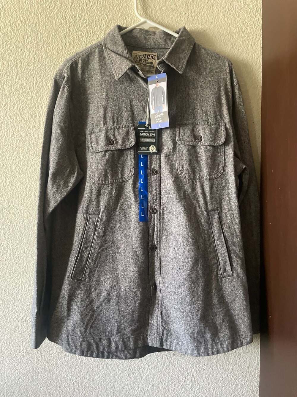 Grayers Men's Gray Shirt Jacket Size L